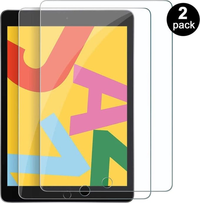 Screenprotector Glas Tempered 2 pack Geschikt voor iPad 10.2 2019 0.3mm HD clarity Hardness Glass