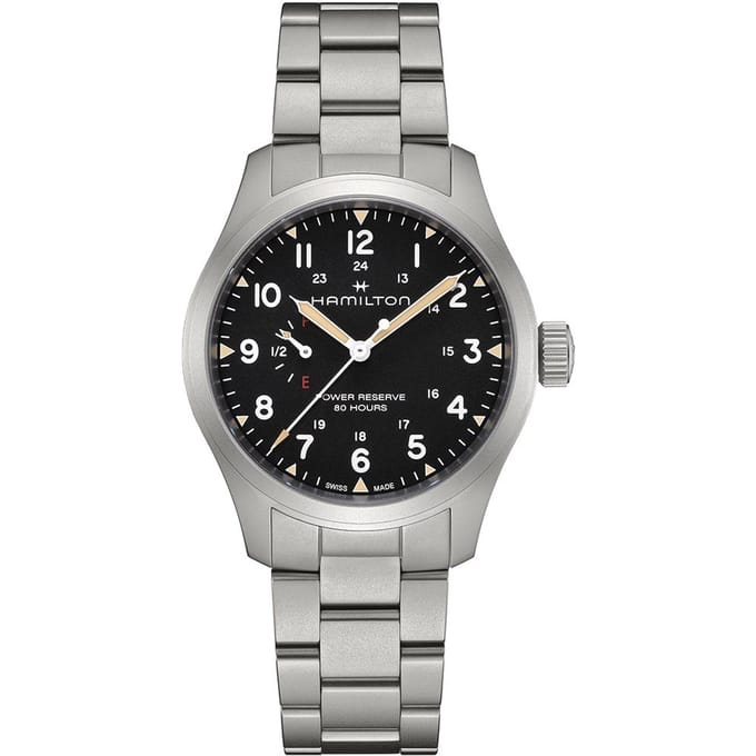 Hamilton Field H69509130 Khaki Field Mechanical Power Reserve Horloge