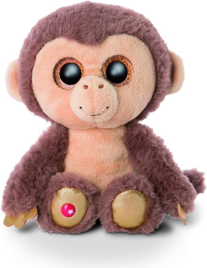 Nici aap Hobson pluche knuffel - bruin - 15 cm