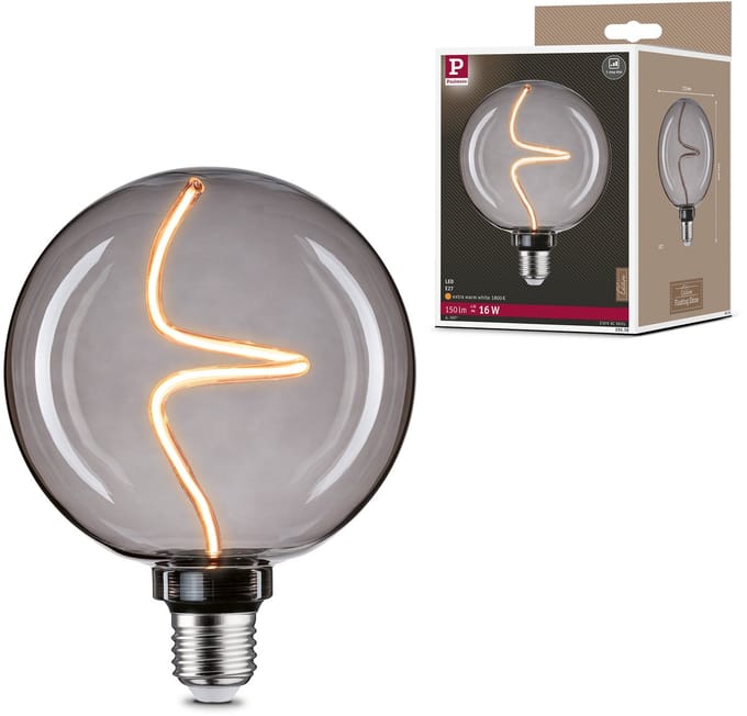 Floating Shine Standaard 230 V LED Globe E27 Rond 150lm 4W 1800K dimbaar Rookglas