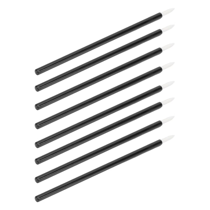 100 STUKS Zwarte Eyeliner Borstels Applicator Cosmetische Oogstaafjes voor Eyeliners Lipliners Make-up Tool black