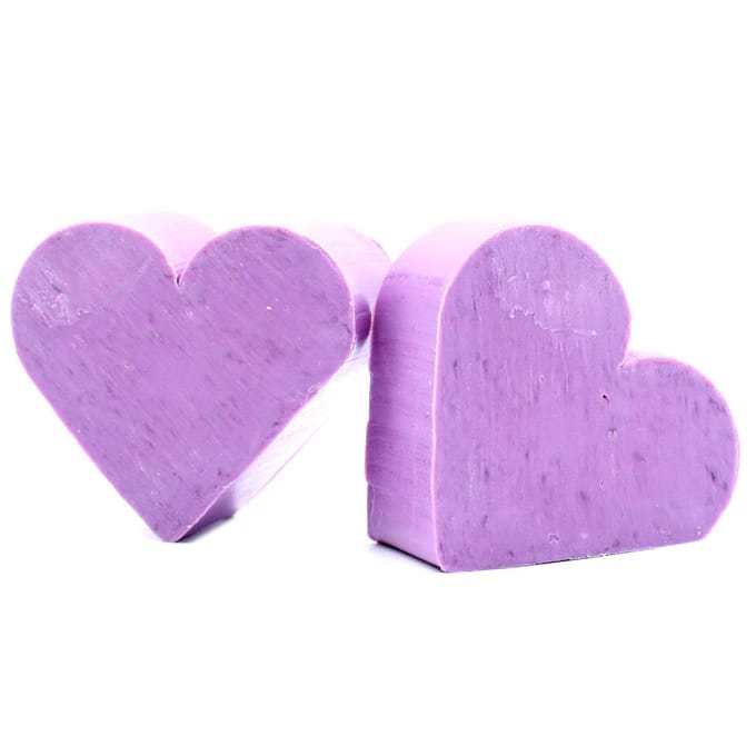 Gastenzeepjes Lavender hartvormig - 12 stuks