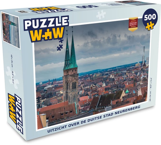 Puzzel Uitzicht over de Duitse stad Neurenberg - Legpuzzel - Puzzel 500 stukjes