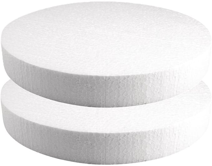 Rayher Piepschuim vormen schijf - 2x - Dia 30 cm breed en 4 cm dik - hobby figuren artikelen