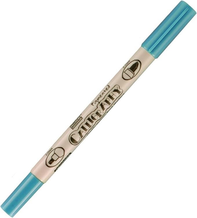 Marvy - Calligraphy Pigmented Twin Marker - Aquamarine