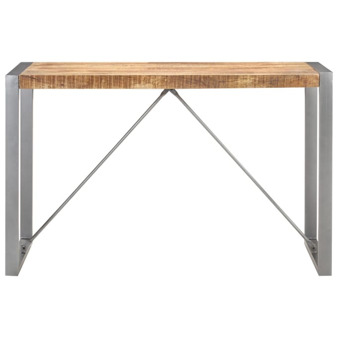 vidaXL - Eettafel - 120x60x75 - cm - massief - ruw - mangohout