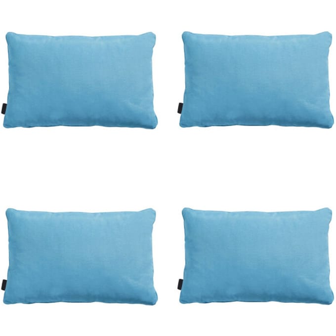 Madison - Sierkussen Panama aqua - Ca. 40x60 cm - Set van 4