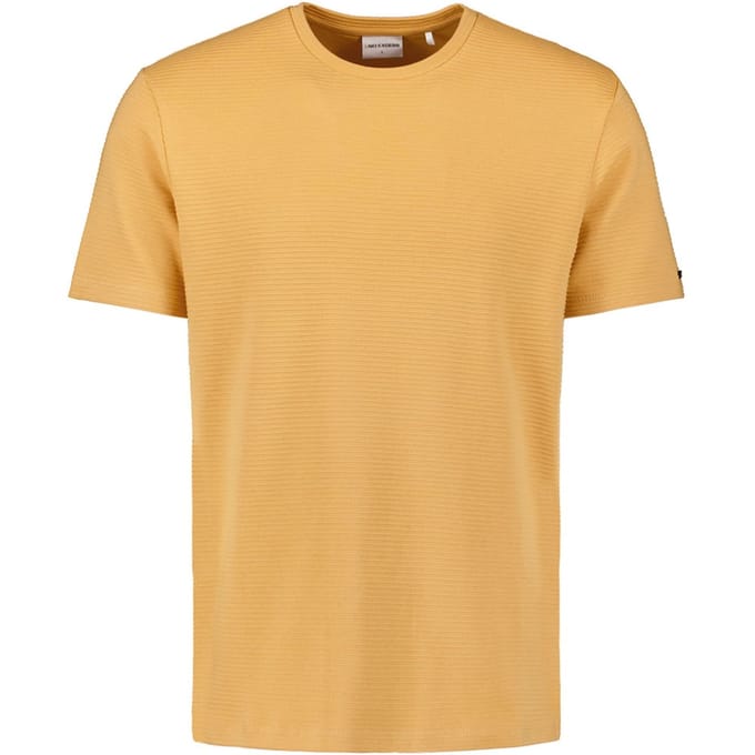No Excess T-shirt Crewneck Solid Relief Jacquard Yellow Größe: XL | Basic T-Shirts Outlet | Herren | Gelb