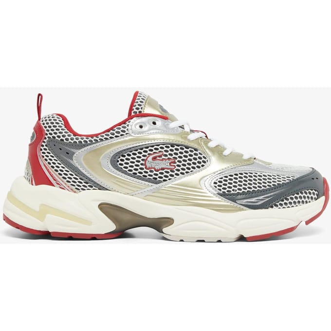 Lacoste Heren Storm 96 2K Synthetisch Leer Trainers (Rood)