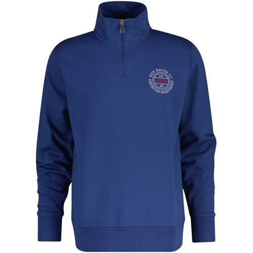 Gant Trui Subtle New Haven 1949 Graphic Halfzip Sweatshirt Vintage Blue / male