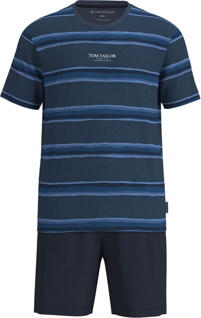 Tom Tailor pyjama heren - blauw gestreept - 71495/632 - maat 48