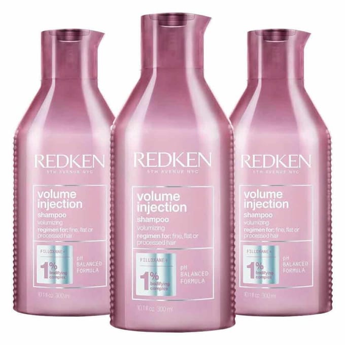Redken Volume Injection Shampoo - 3 x 300 ml - Voordeelverpakking