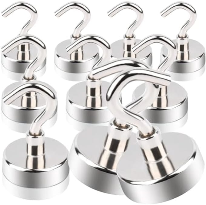 PromoHome Sterke Magneethaken Set - 10 Stuks Multifunctionele Magnethaken
