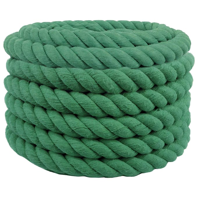 vidaXL - Katoenen - Touw - 40 - mm - 5 - m - Groen - 100% - katoen