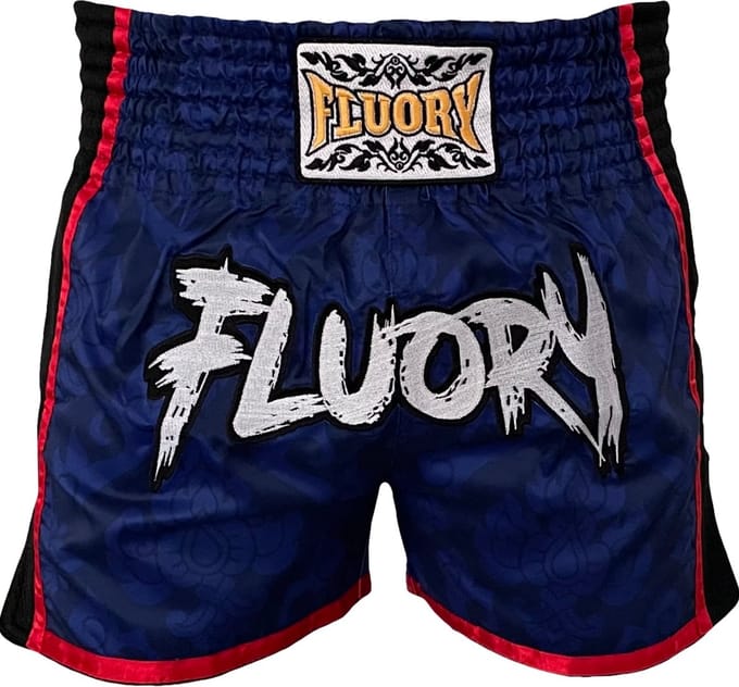 Fluory Muay Thai Short Kunlun Fights Blauw - S