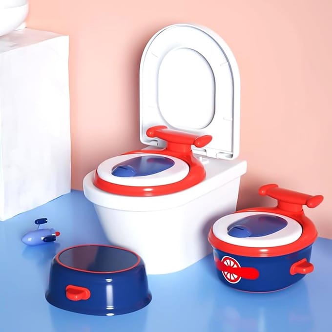 3-in-1 zindelijkheidstrainingstoilet voor kinderen - rood