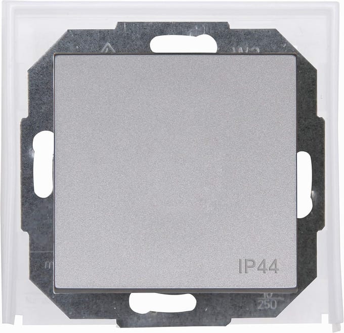 Kopp Athenis inbouwspot, vochtbestendig, 3-voudig frame, staalkleurig, 402747086