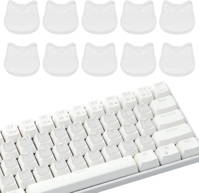 Solidchoice - 80 Stuks Glas Keyboard Bubbels voor Lange Nagels, Transparante Caps