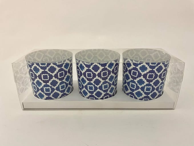 J-Line set van 3 theelichthouders dia 7cm