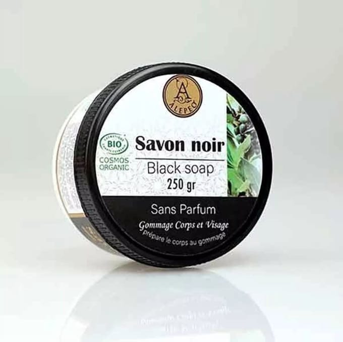 ALEPEO Premium Black Soap Scrub Hammam – 100% Natuurlijk & COSMOS ORGANIC - Parfumvrij