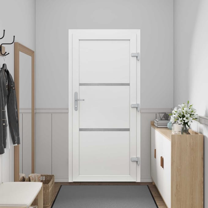 vidaXL Voordeur Wit 98 x 208 cm PVC