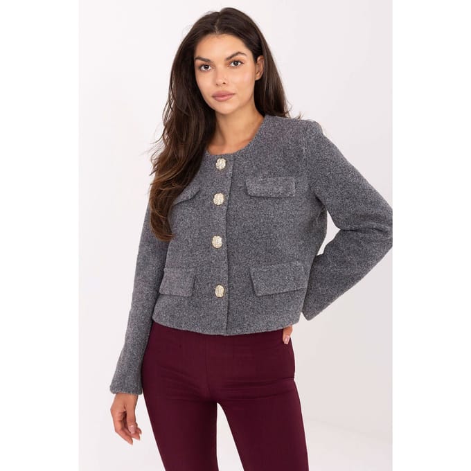 Velour Charm Jacket - Grijs / L/XL
