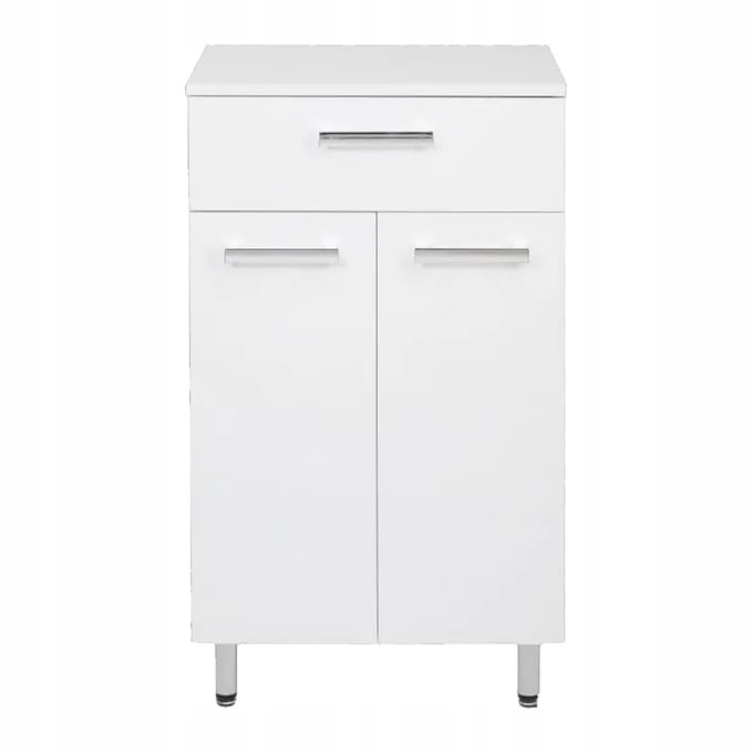 STAMAR - Wastafelonderkast 50 cm - badkamerkast zonder wastafel - wit - staand - 1 lade