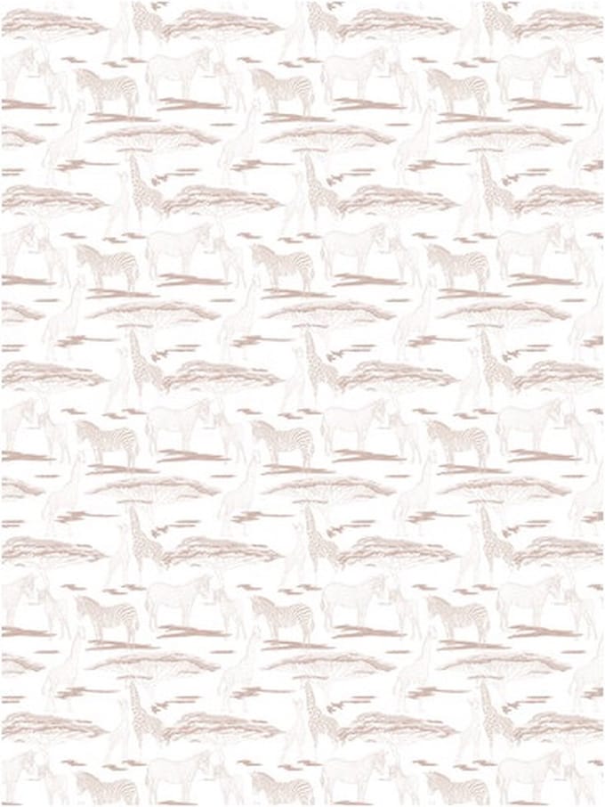 Decopatch papier wit met savannedieren