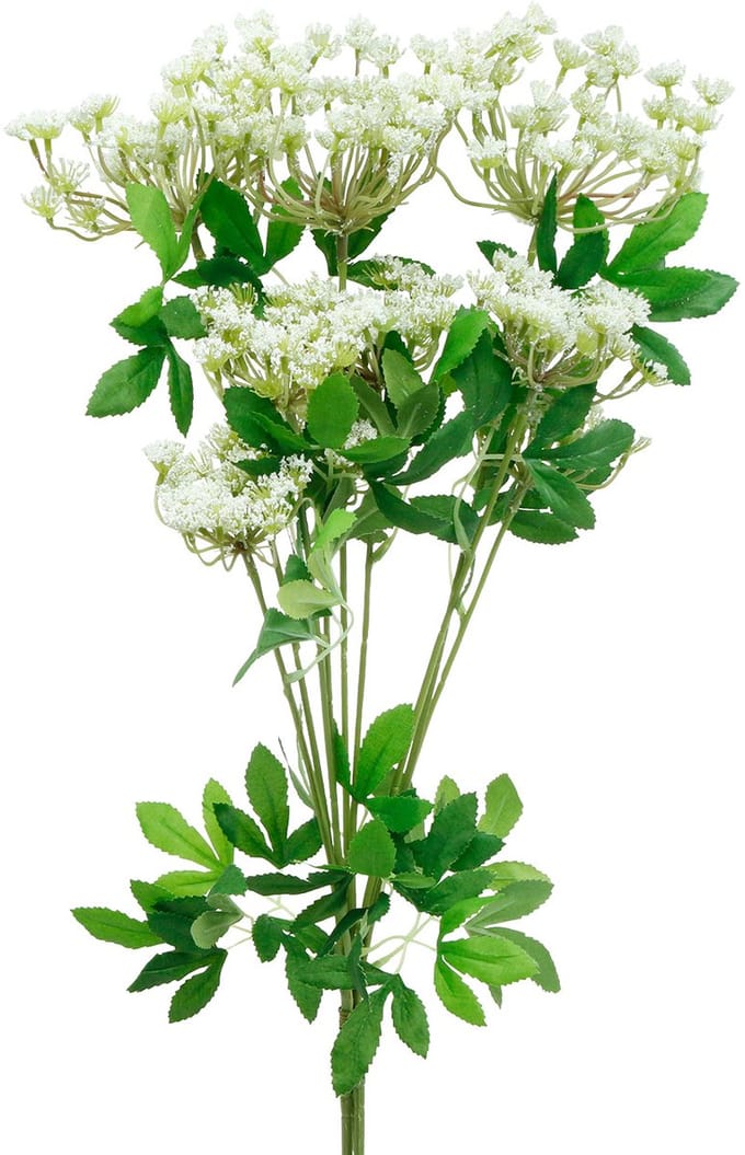 Wilde wortel Kunstweidebloem Kunstbloemen 3st, 3 Stück