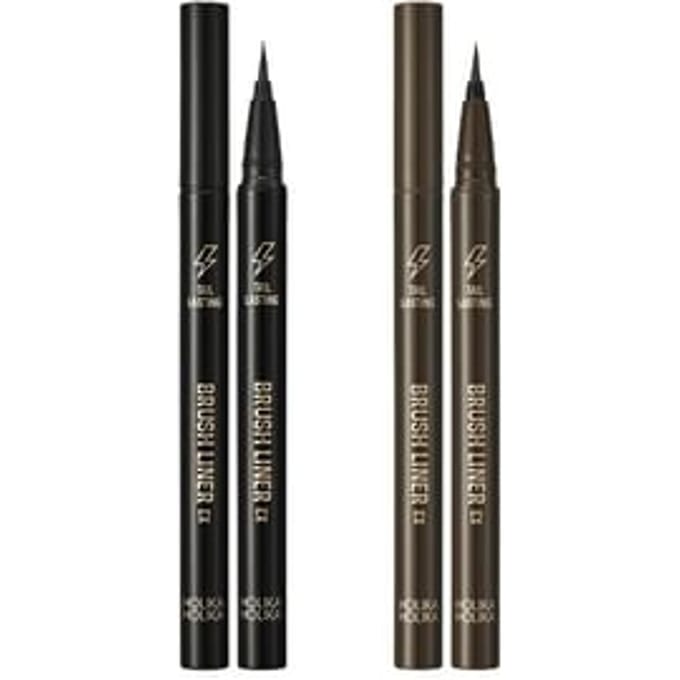 HOLIKA HOLIKA - Tail Lasting Brush Liner EX - 2 Colors #01 Real Black