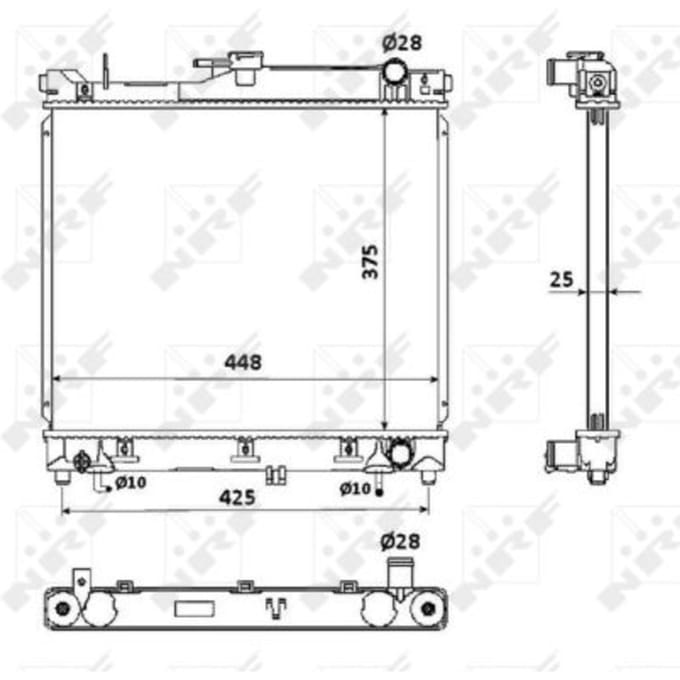 Radiator, motorkoeling NRF 53569