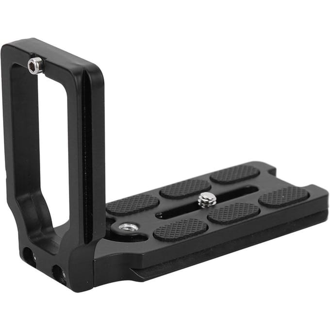 MPU-100 Universele Aluminiumlegering Snelkoppelings L-plaat Verticale Handgreep Beugel voor Camera gray