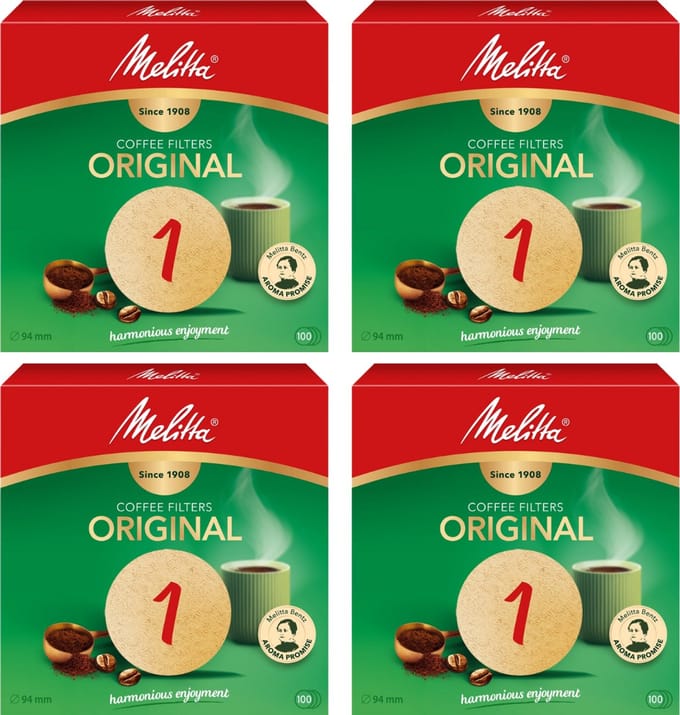 Melitta Original koffiefilters 94 mm n1 Bruin 400 stuks