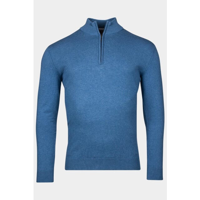 Baileys Trui Half Zip Single Knit Near Uni Color Delft Blue / male