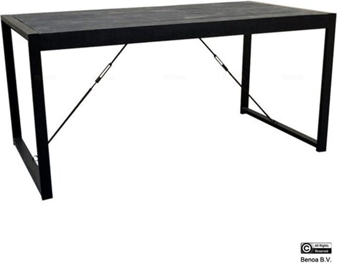 Eettafel Britt mangohout 180 x 90 cm - Zwart