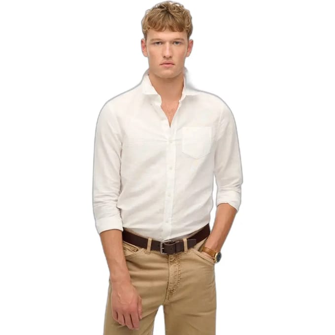 Katoenen linnen overhemd met lange mouwen Superdry