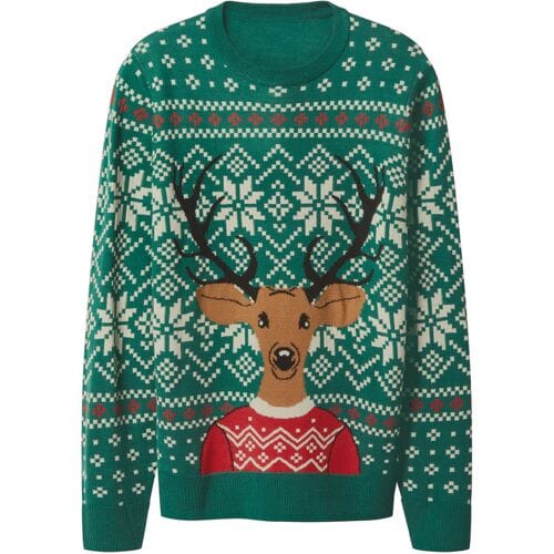 ESMARA MEN Heren kersttrui (groen, XL)