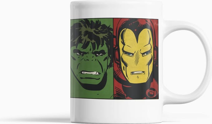 Marvel Comics - Retro Helden Gezichten Mok