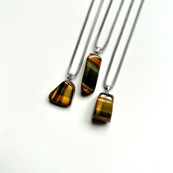 Gemstone ketting Tijgeroog multi