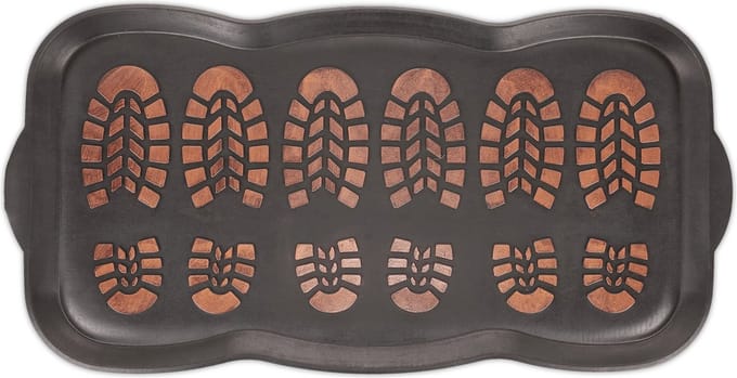 lekbak schoenen - rubber - 80x40 cm - opstaande rand - antislip - buiten