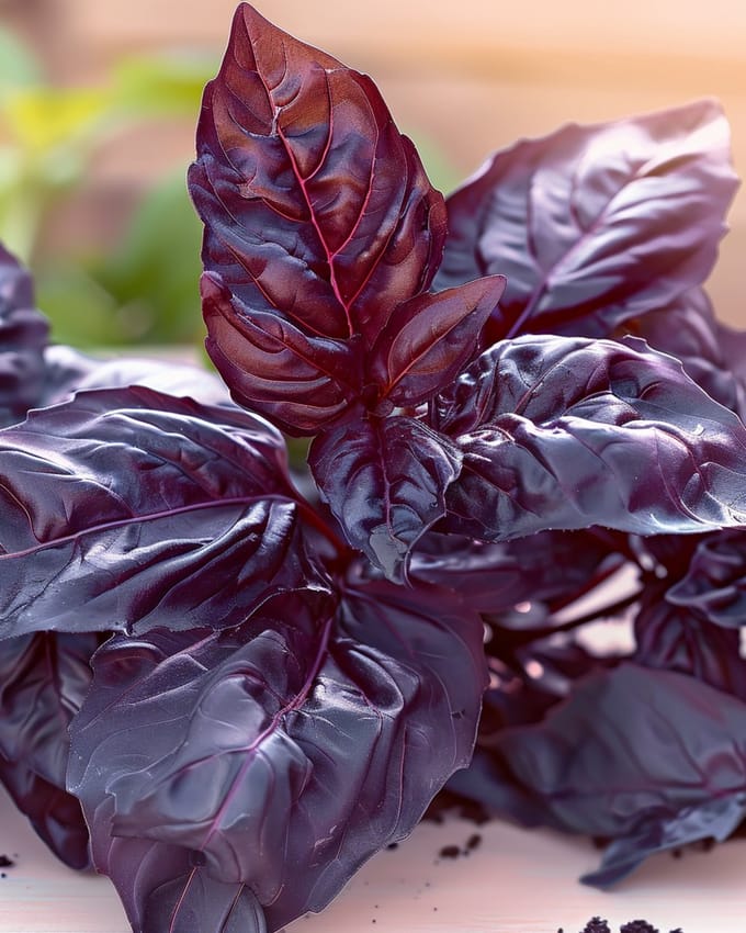 3 sets - Basilicum Red Lizzy Zaden Ocimum Basilicum Eenjarig