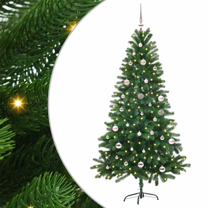 vidaXL - Kerstboom - met - 150 - LED - met - standaard - Groen - 150 - cm - PE
