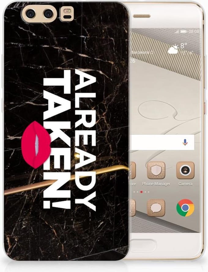Huawei P10 Plus Siliconen hoesje met naam Already Taken Black