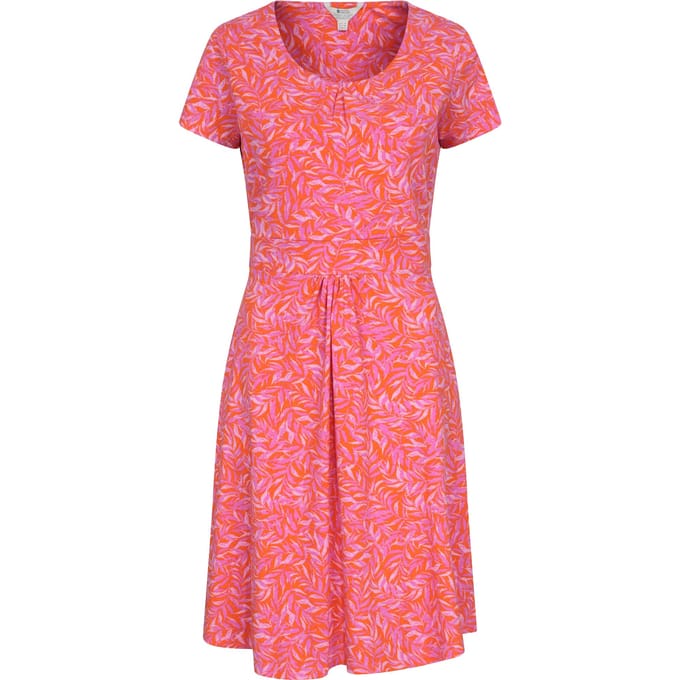 Mountain Warehouse Dames Orchidee Bladeren Jurk (Helderroze)