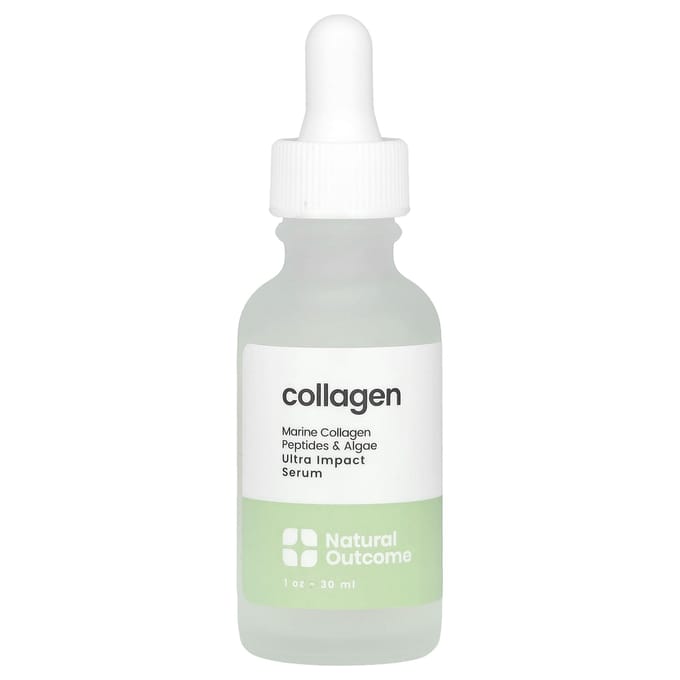 Natural Outcome, Sérum Collagène Ultra Impact, Sans Parfum, 1 oz (30 ml) white