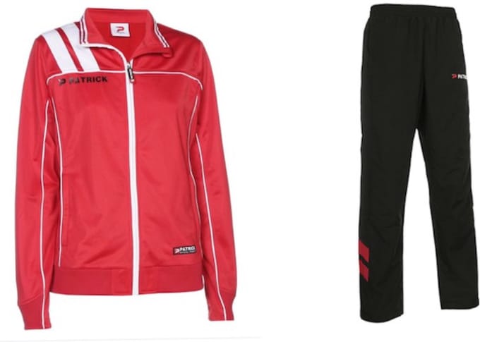 Trainingspak, Rood/Zwart, Patrick, maat L