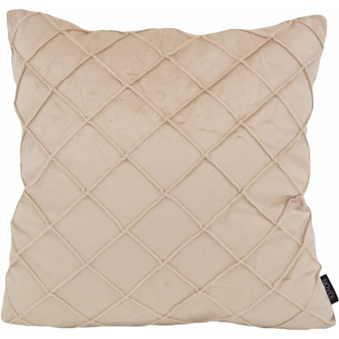NOVÉE Sierkussen velvet cross beige | 45 x 45 cm | velvet/polyester