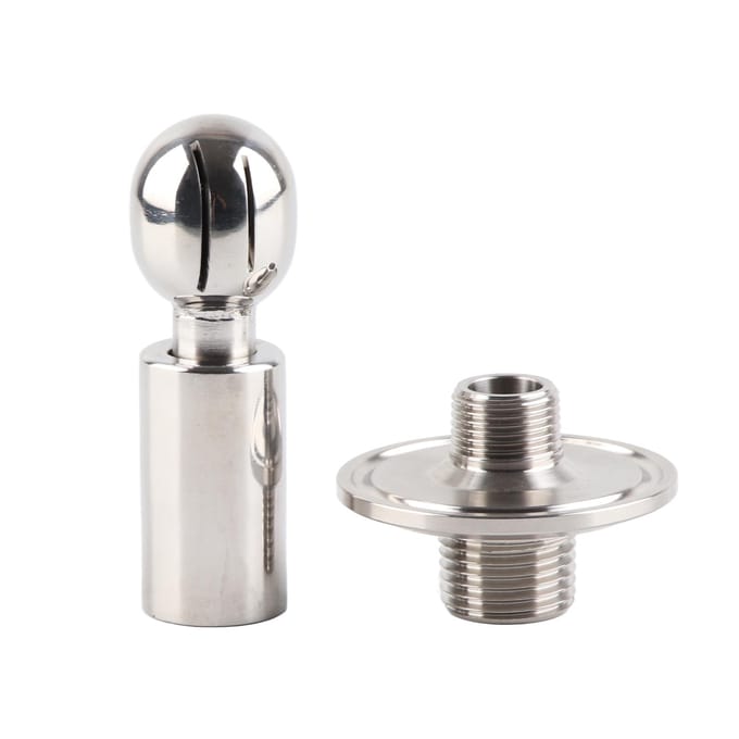 1.5in TC X 1/2in MNPT Micro Roterende Sproeibol CIP Tankreinigingsbal Brouwapparatuur white