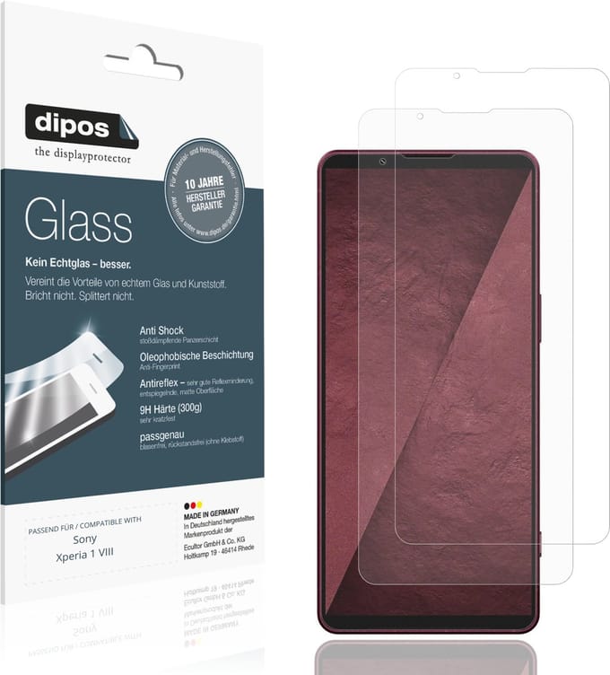 dipos – 2x Matte Pantserfolie geschikt voor Sony Xperia 1 VIII | 9H Screenprotector