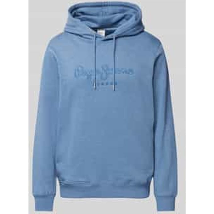 Hoodie met labelstitching, model 'New Nouvel'